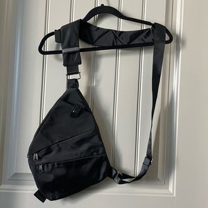 Crossbody multi pocket nylon light-weight shoulder bag